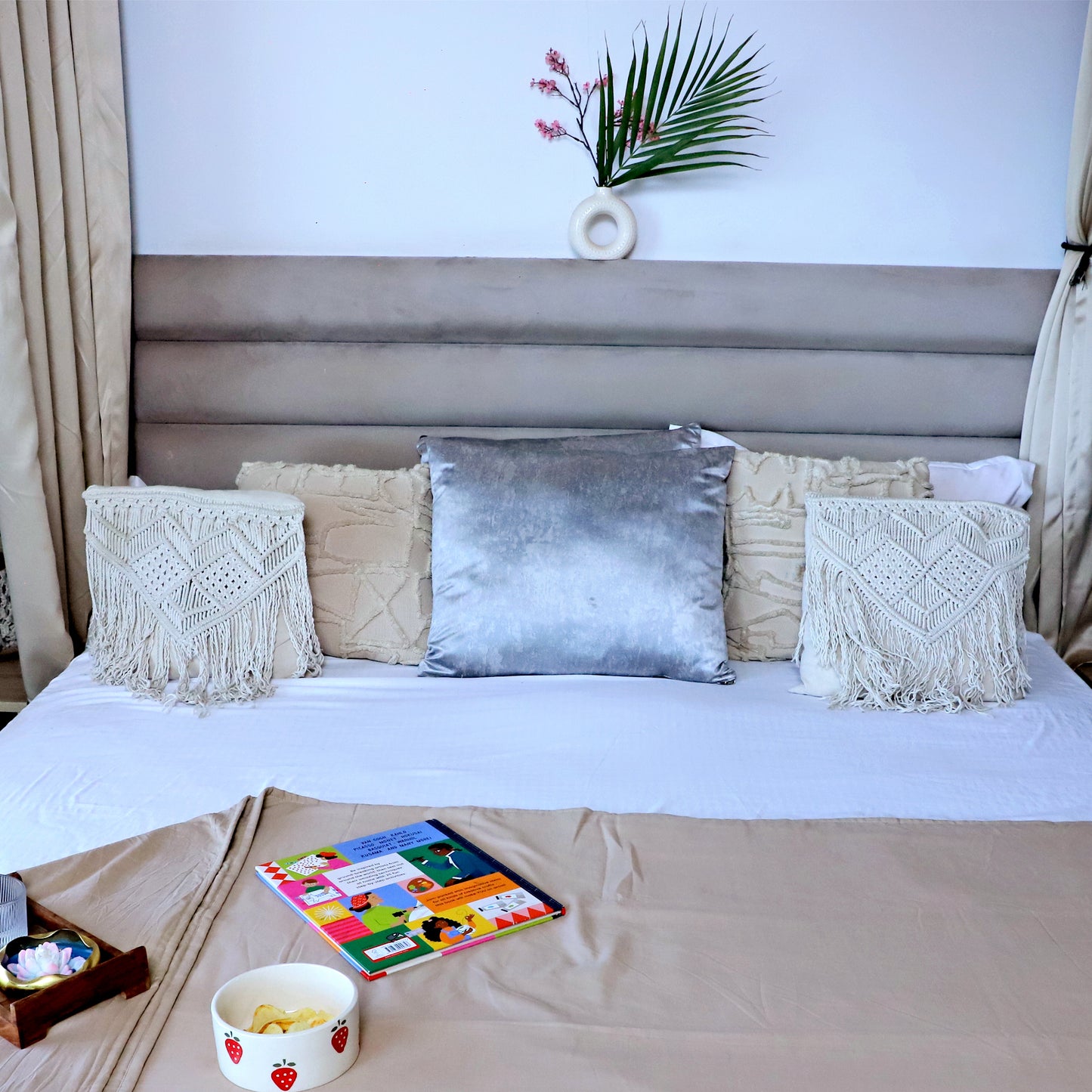 ARUSHII Solid Double bed Mulmul Dohar - Beige