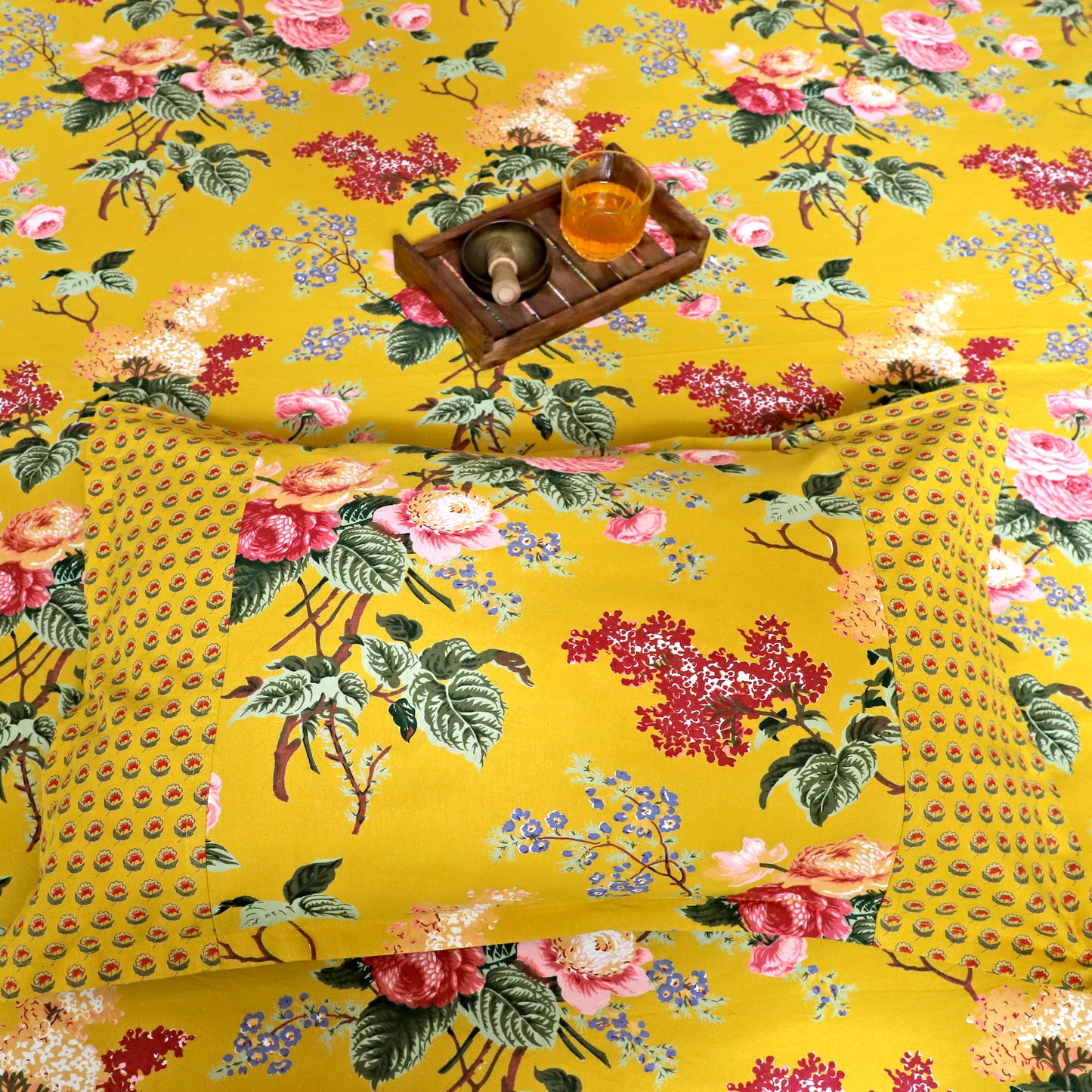 ARUSHII Double bedsheet in cotton – Peeli Bahaar