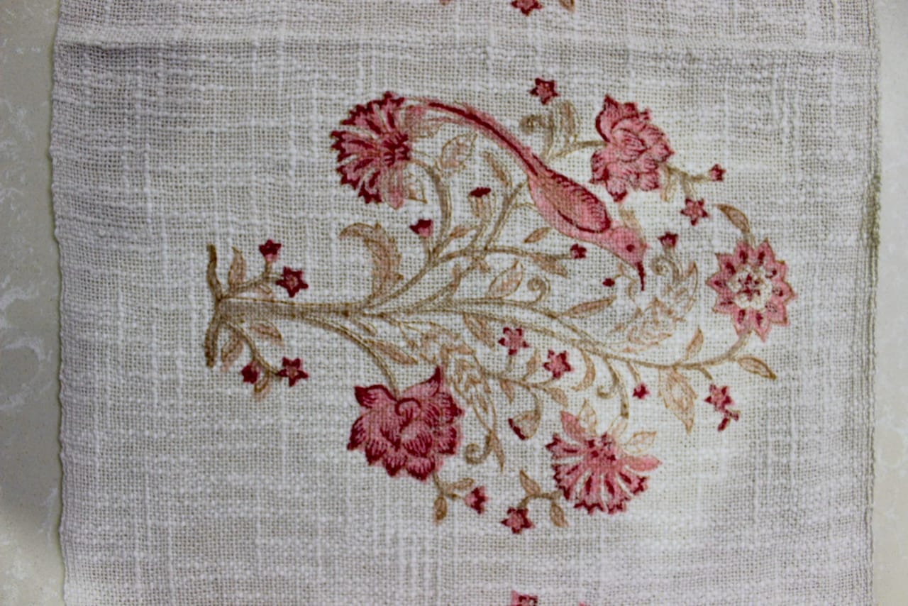 Arushii Blossom Hand blocked table runner