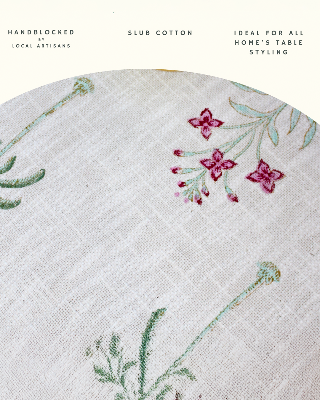 Arushii Palm Tree Hand blocked table runner