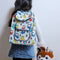 ARUSHII Cotton Quilted block printed by hands Kids Backpack Owl Unisex picnic and evening activity bag