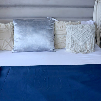 ARUSHII Solid Double bed Mulmul Dohar - Navy color