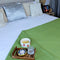 ARUSHII Solid Double bed Mulmul Dohar - Forest Green