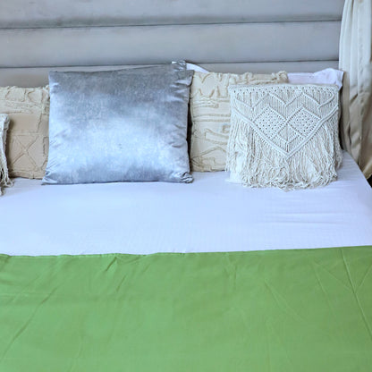 ARUSHII Solid Double bed Mulmul Dohar - Forest Green