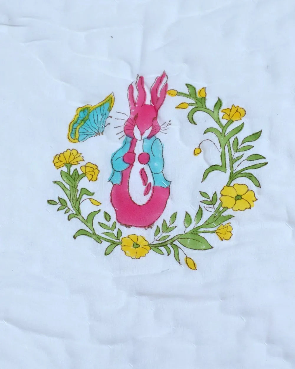 ARUSHII Cotton Reversible Kids Razai/ Quilt – Rabbit- Handblocked by artisans