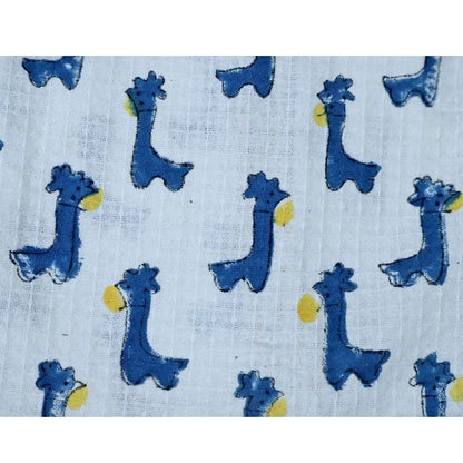 ARUSHII Cotton Unisex Bathrobe for Kids – Giraffe – Handblocked by artisans