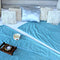 ARUSHII Solid Single Bed dohar- Happy Blue - Set of 2