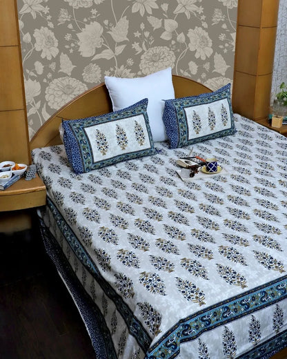 ARUSHII Double bedsheet in cotton – Bareli -Everyday bedsheet