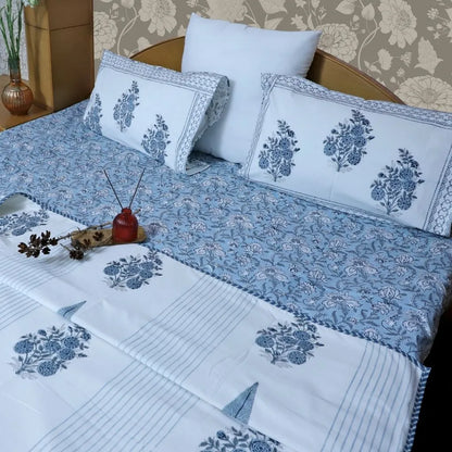 ARUSHII Double bed mulmul dohar – Amer- Handblocked by artisans
