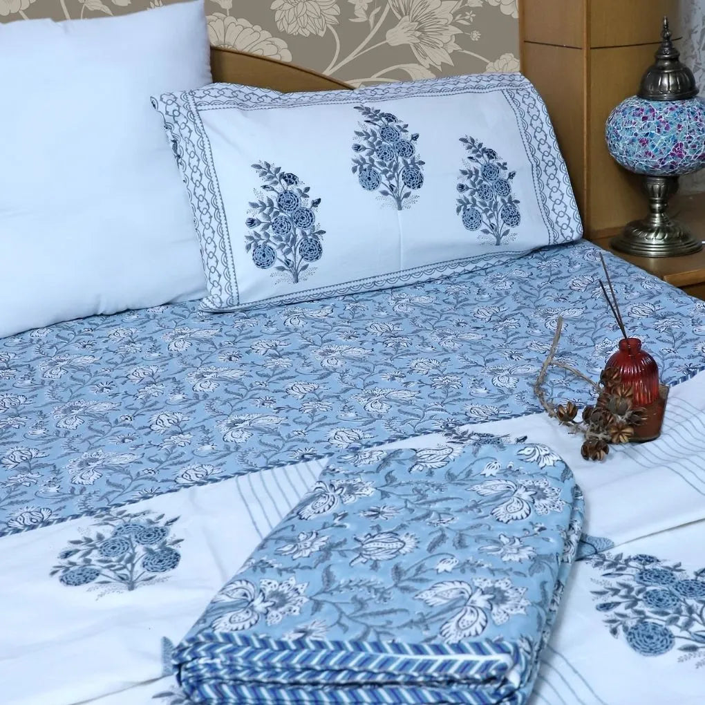 ARUSHII Double bed mulmul dohar – Amer- Handblocked by artisans