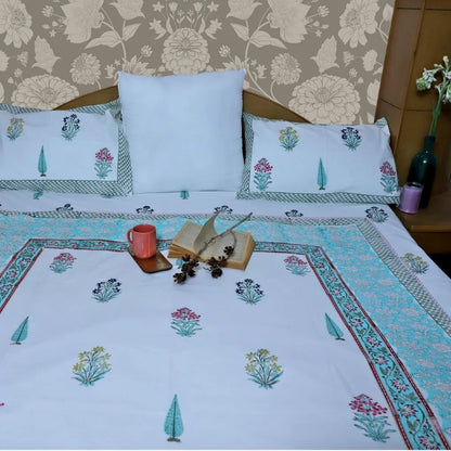 ARUSHII Double bed mulmul dohar – Heritage- Handblocked by artisans