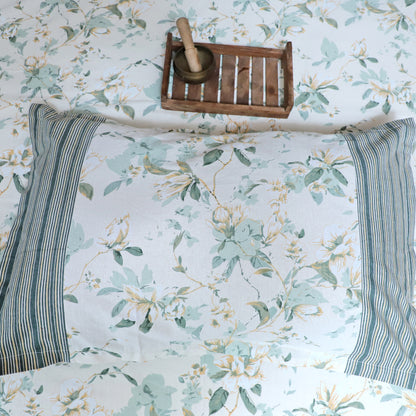 ARUSHII Double bedsheet in cotton – Beige floral