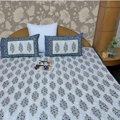 ARUSHII Double bedsheet in cotton – Bareli -Everyday bedsheet