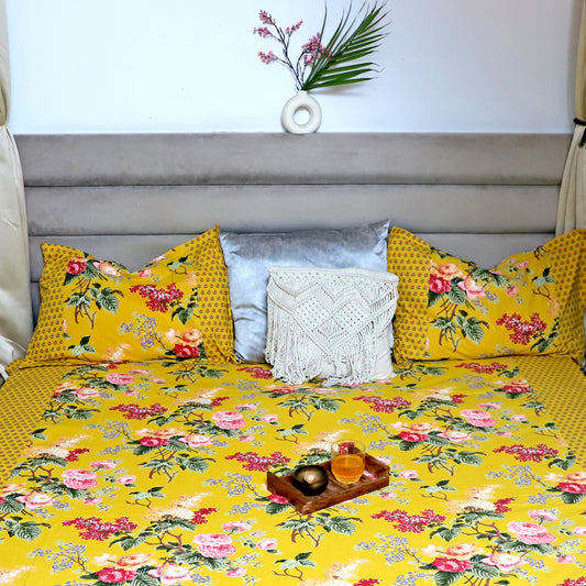 ARUSHII Double bedsheet in cotton – Peeli Bahaar