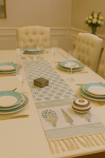 Arushii spiral hand blocked Table runner