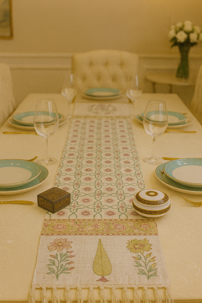 Arushii Heritage Hand blocked table runner
