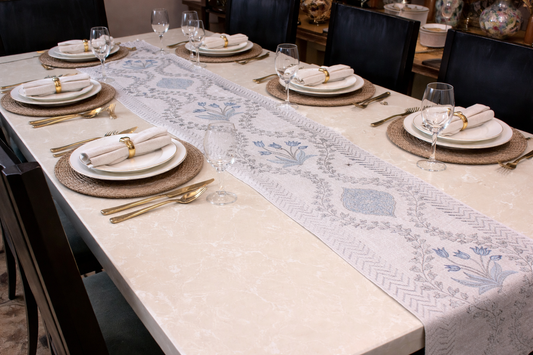 Arushii Luxury swirl Hand blocked table runner