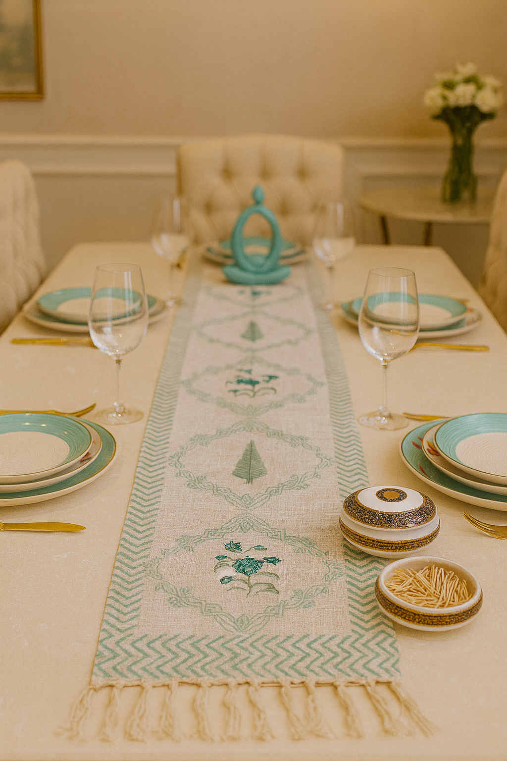 Arushii Elite Hand blocked table runner
