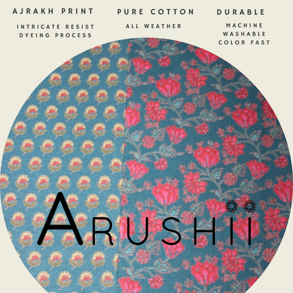 ARUSHII Double bedsheet in cotton – Floral Burst - bedsheet
