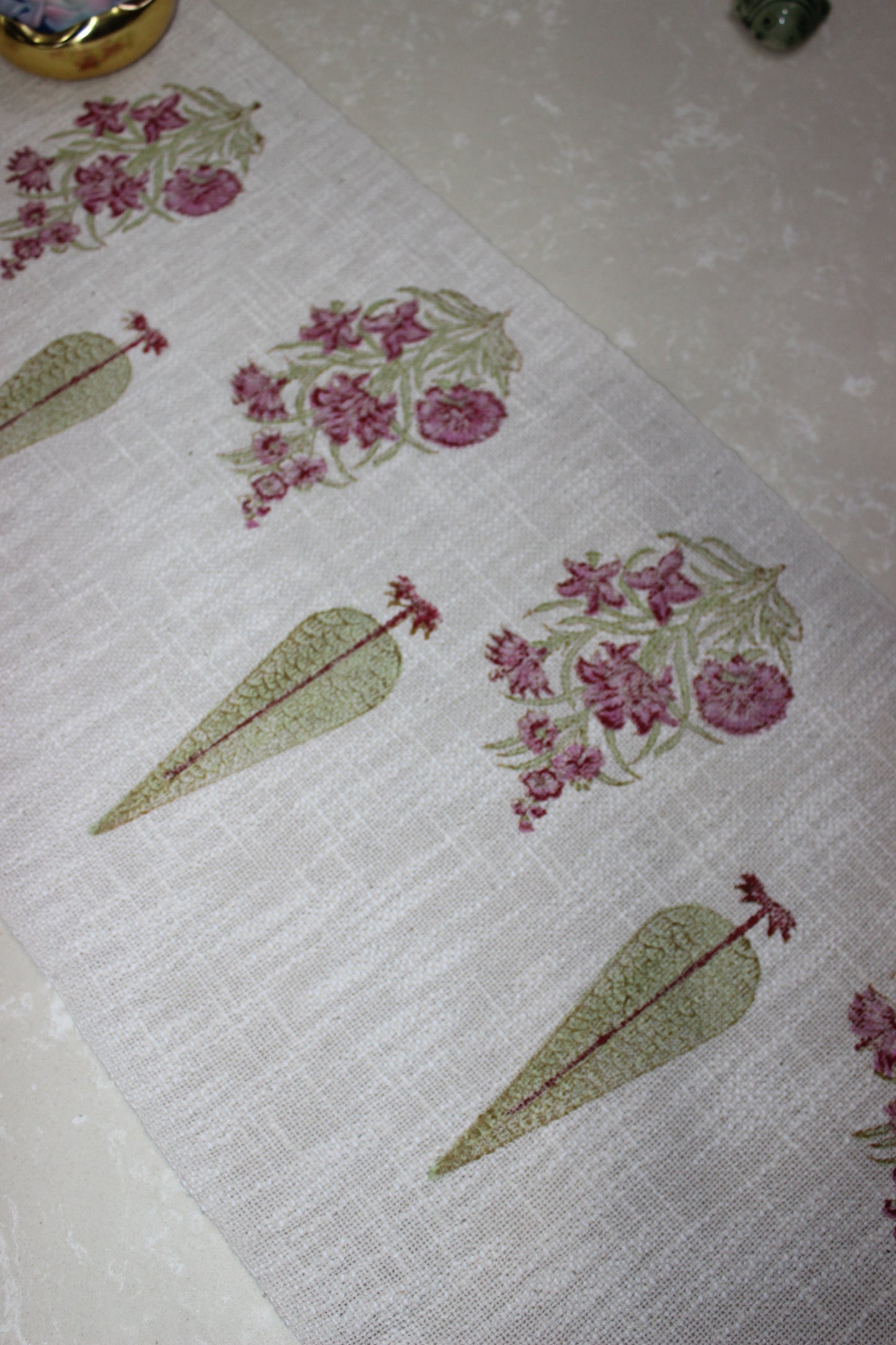 Arushii Cypress Tree Hand blocked table runner