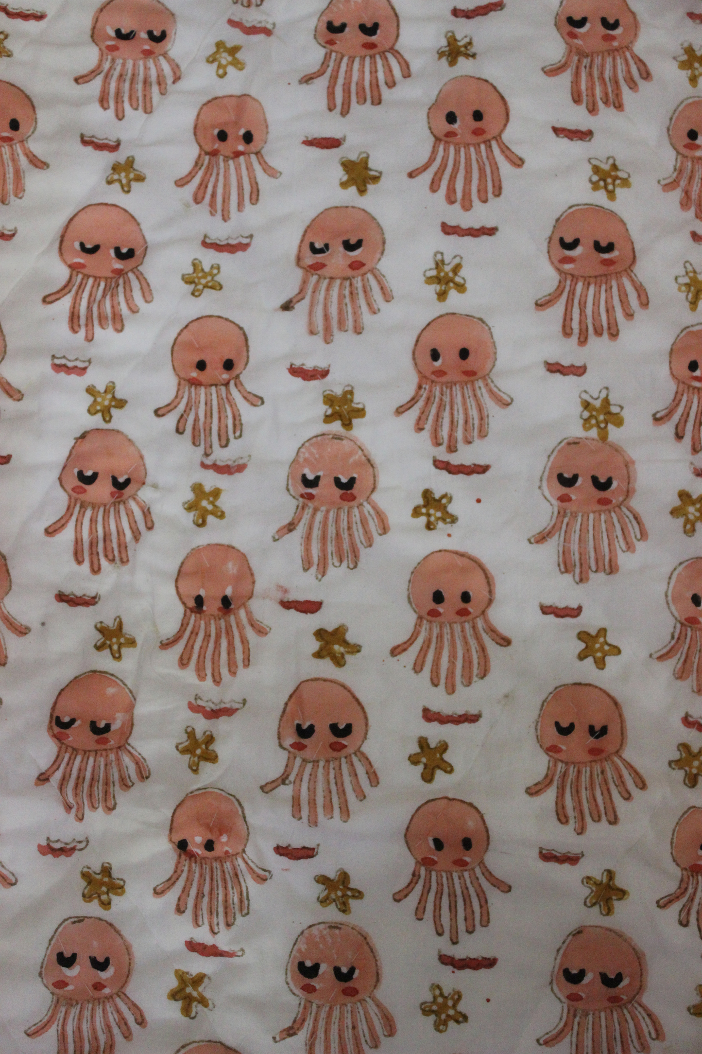 ARUSHII Cotton Reversible Kids Razai/ Quilt – OCTOPUS– Handblocked by artisans