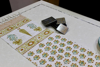 Arushii winter sun hand blocked Table runner