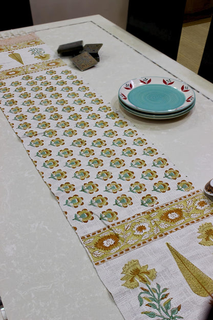 Arushii winter sun hand blocked Table runner