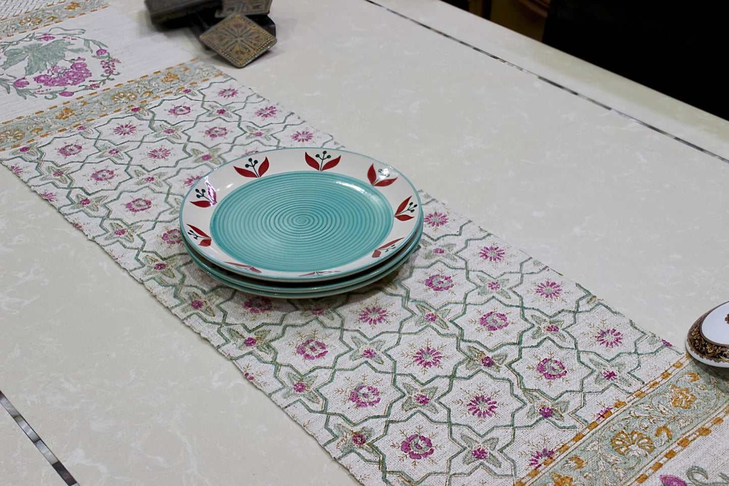 Arushii Heritage Hand blocked table runner