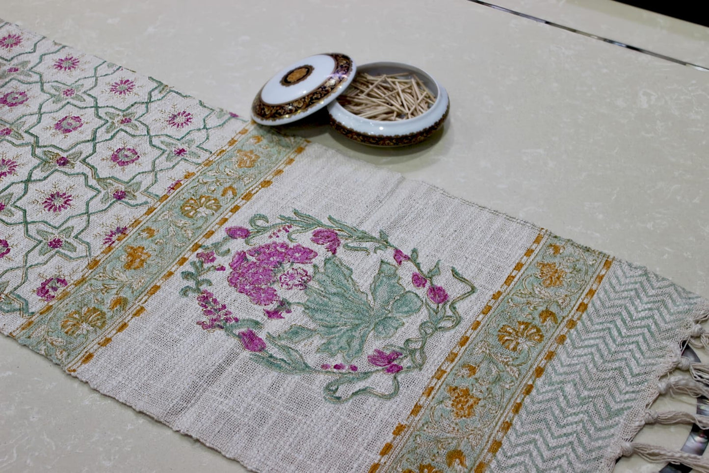Arushii Heritage Hand blocked table runner