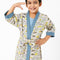 ARUSHII Cotton Unisex Bathrobe for Kids -Cars – Handblocked by artisans
