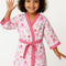 Cotton Unisex Bathrobe for Kids -Pink Elephant – Handblocked by artisans
