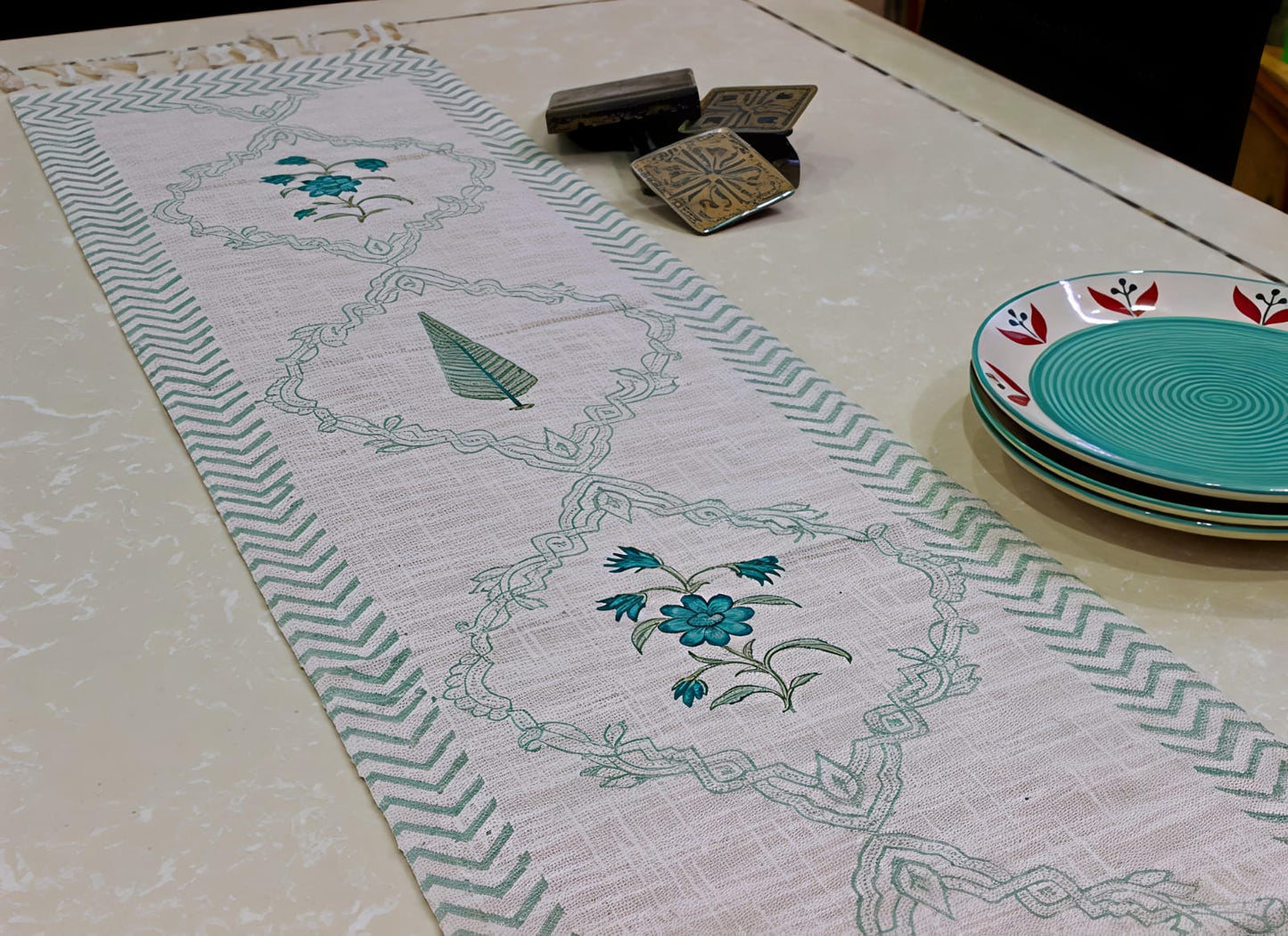 Arushii Elite Hand blocked table runner