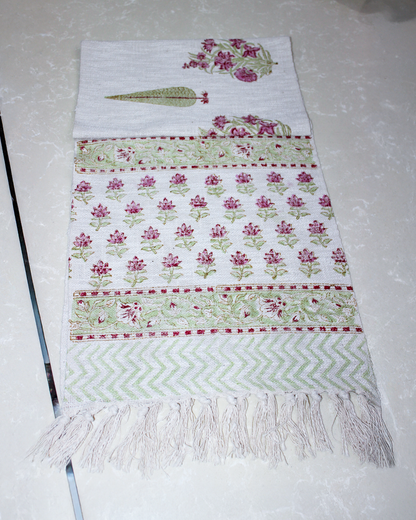 Arushii Cypress Tree Hand blocked table runner