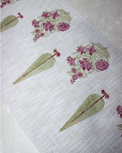 Arushii Cypress Tree Hand blocked table runner