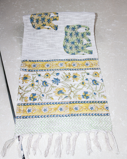 Arushii Royalty Hand blocked table runner