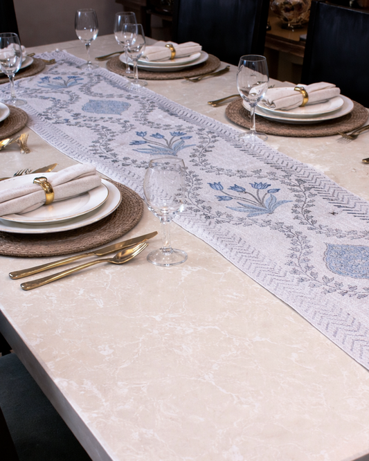 Arushii Luxury swirl Hand blocked table runner