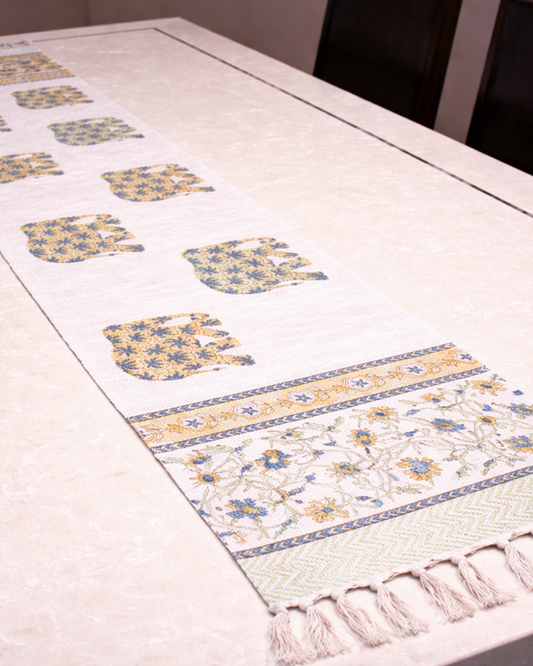 Arushii Royalty Hand blocked table runner